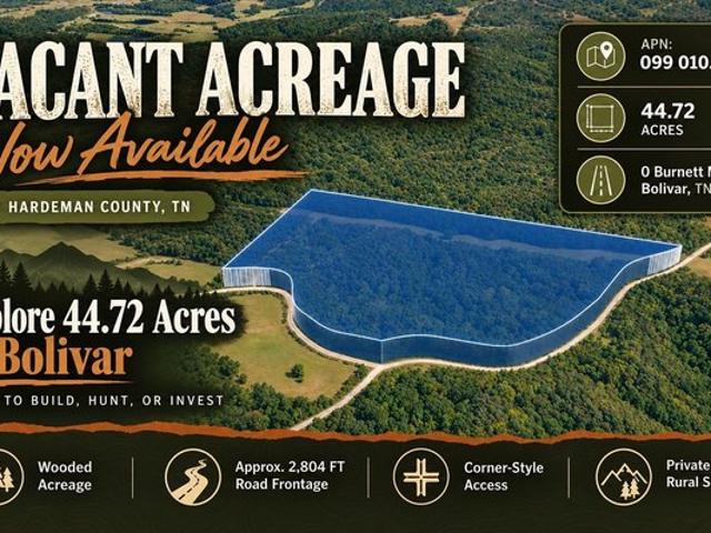 Land for sale in Bolivar, West Tennessee