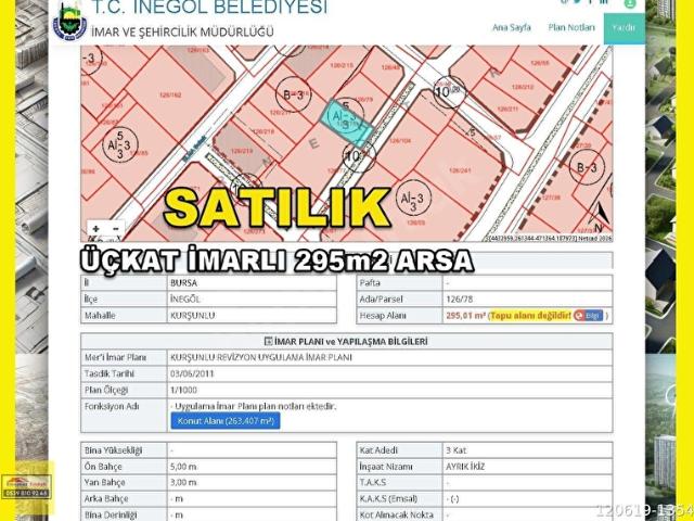 İnegöl, Bursa içerisinde satılık Arsa