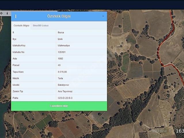 İznik, Bursa içerisinde satılık Arsa