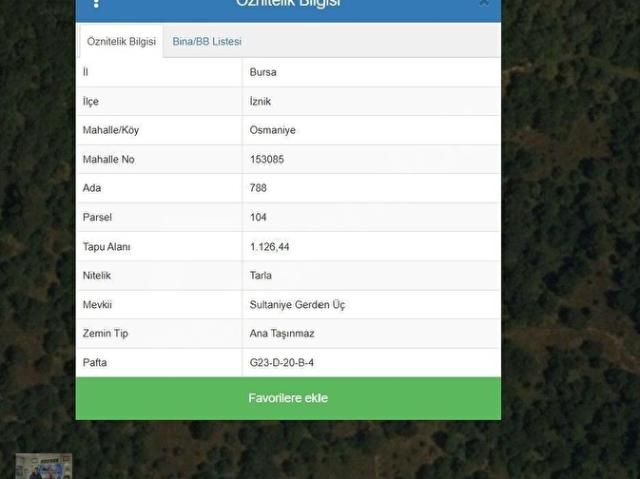 İznik, Bursa içerisinde satılık Arsa
