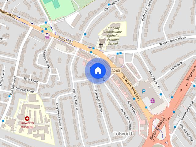 Apartment for rent in Tolworth, Greater London