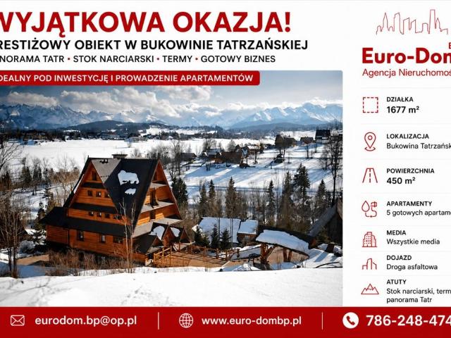 Dom na sprzedaż w Bukowina Tatrzańska, powiat tatrzański