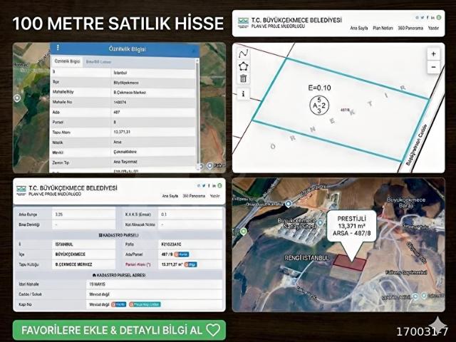 Büyükçekmece, İstanbul içerisinde satılık Arsa