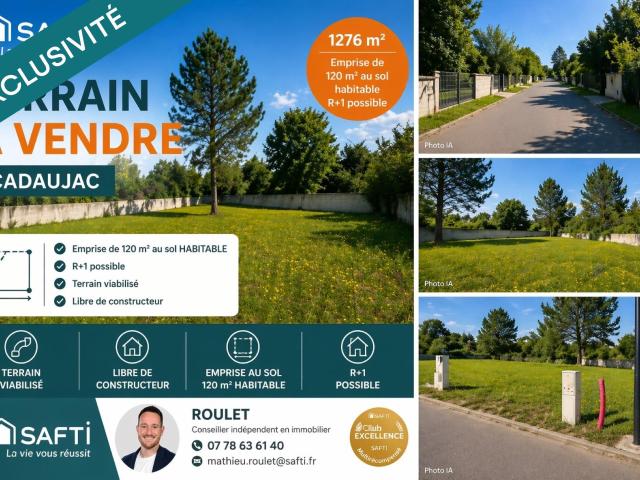 Terrain vente à Bordeaux, Cadaujac