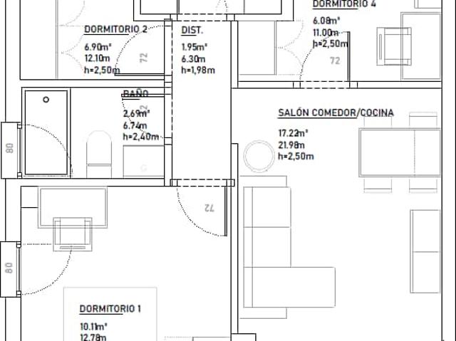 Apartamento en alquiler en Latina, Medina-sidonia