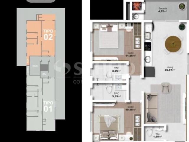 Apartamento venda em Santa Catarina, Salvador das Missões