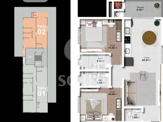 Apartamento venda em Santa Catarina, Salvador das Missões