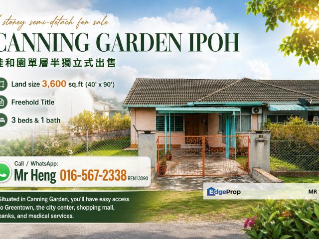 House for sale in Perak, Tanjong Ipoh