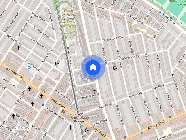 Studio for rent in Plasnewydd, Falcon Lodge