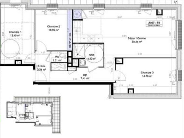 Appartement vente à Caen, Carpiquet