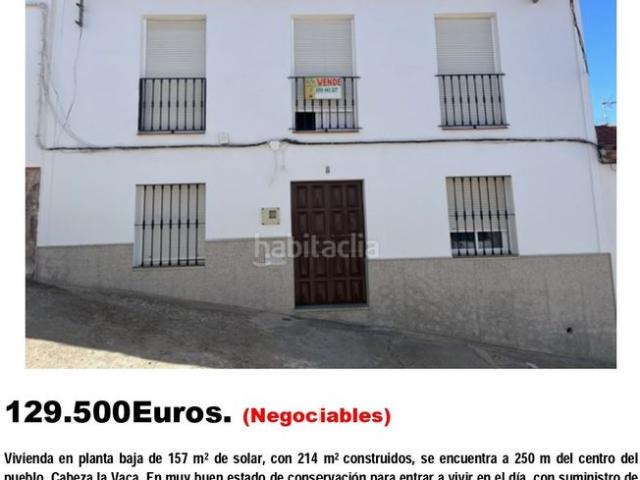 Chalet en venta en Cabeza La Vaca, Extremadura