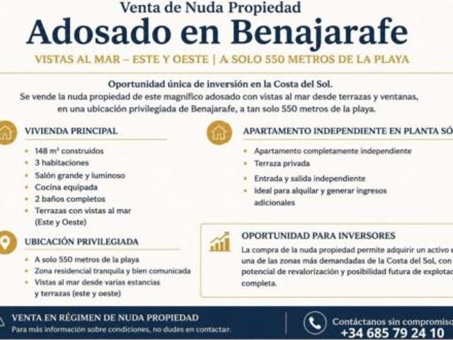 Chalet en venta en Benajarafe, La Axarquía