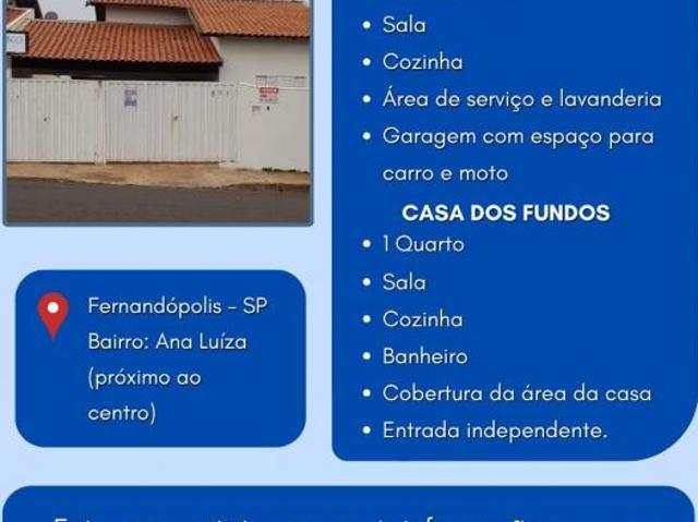 Casa venda em Região Imediata de Fernandópolis, Fernandópolis