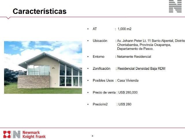 Casa venta en Oxapampa, Pasco