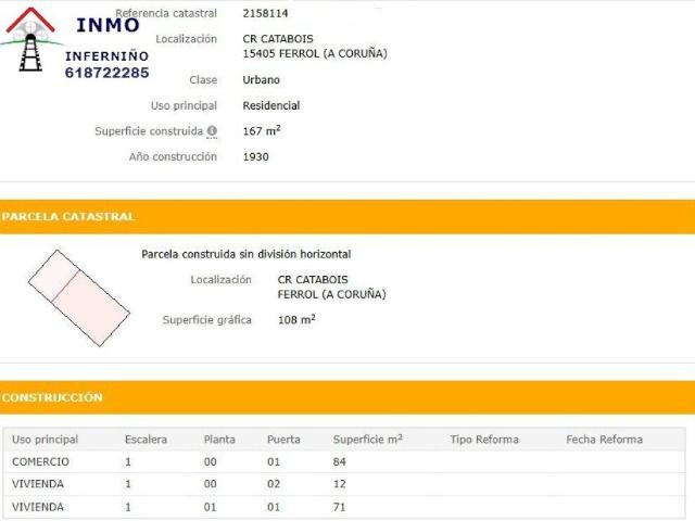 Chalet en venta en Ferrol