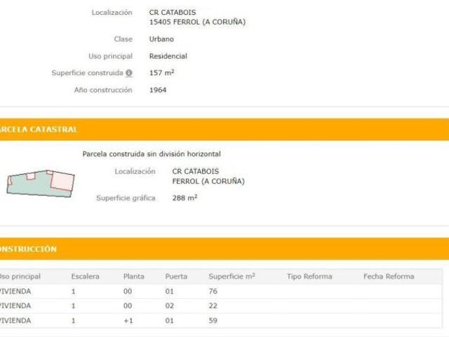 Casa en venta en Ferrol
