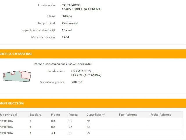 Chalet en venta en Ferrol