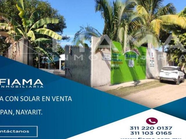 CASA CON SOLAR EN ZONA URBANIZADA, TUXPAN, NAYARIT
