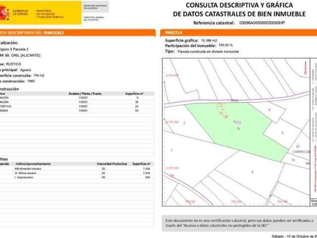 Casa en venta en Onil
