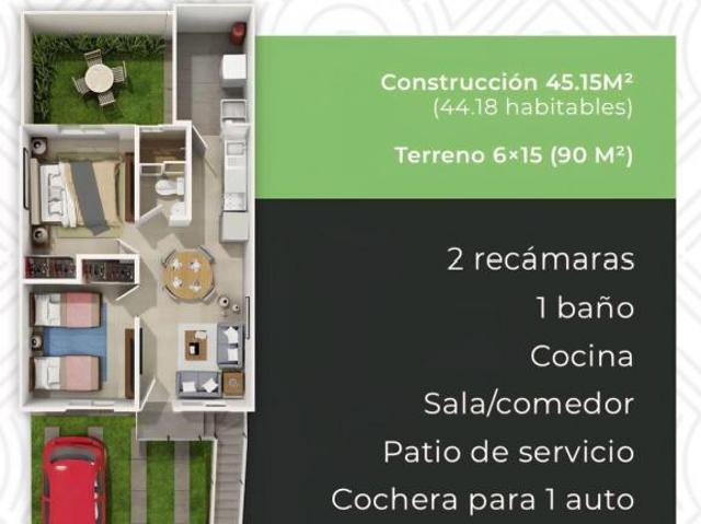 Casa dúplex en planta alta en Vistas del Pedregal, Tonalá