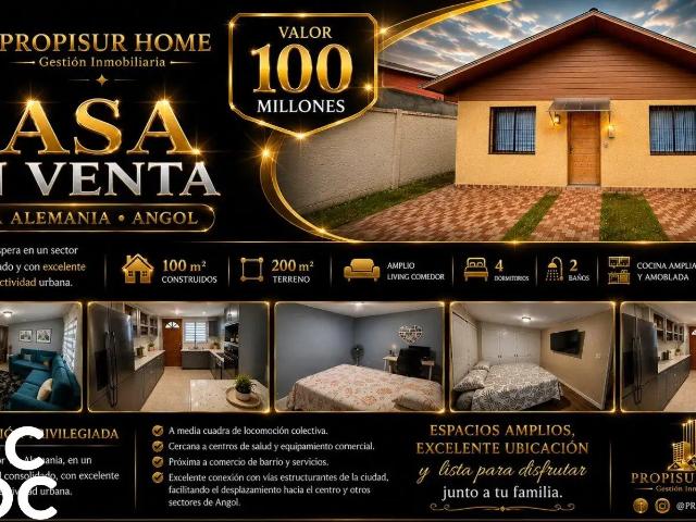 Casa en venta en Angol, La Araucanía