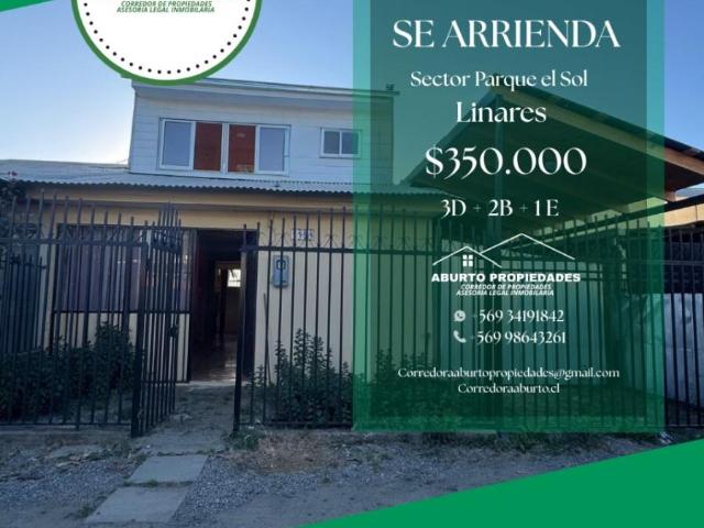 Casa en arriendo en Linares, Maule
