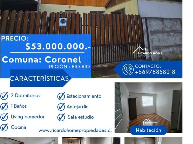 Casa en venta en Schwager, Coronel