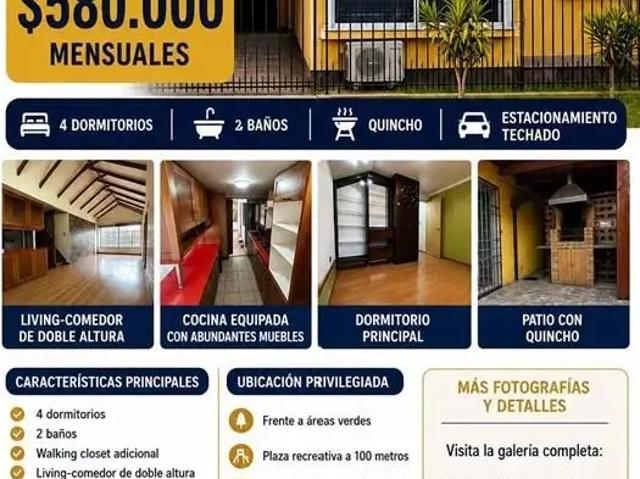 Casa en arriendo en Monte Grande, Maule