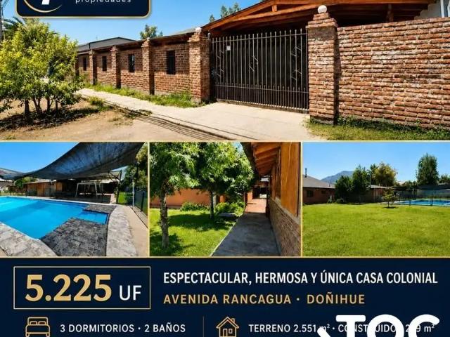 Casa en venta en Doñihue, Libertador General Bernardo O'higgins