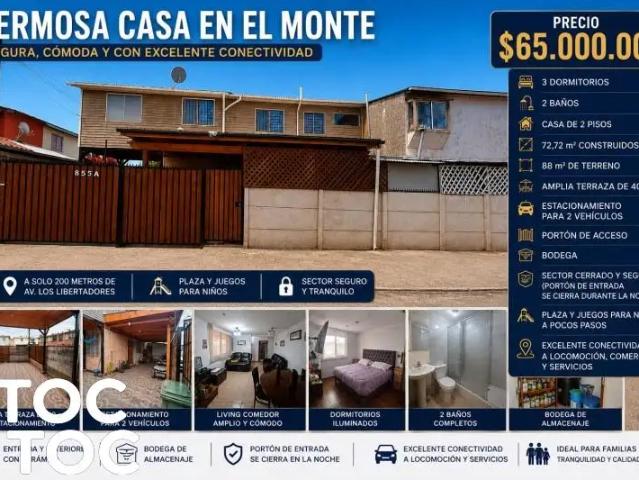 Casa en venta en El Monte, Metropolitana