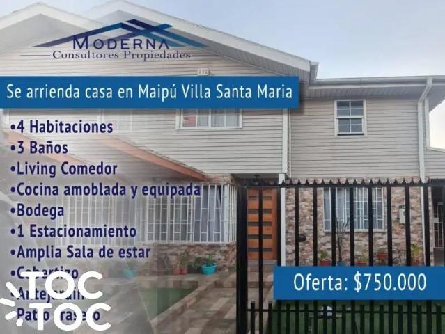 Casa en arriendo en Maipu, Metropolitana