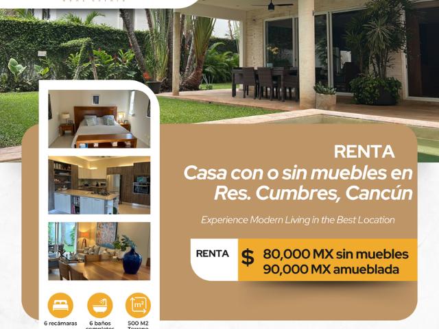 Casa en renta en Benito Juárez, Quintana Roo