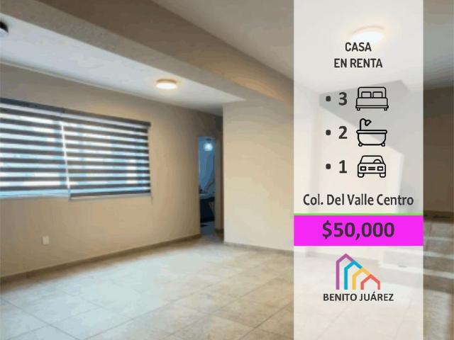 Casa en renta en Del Valle, Ciudad de México