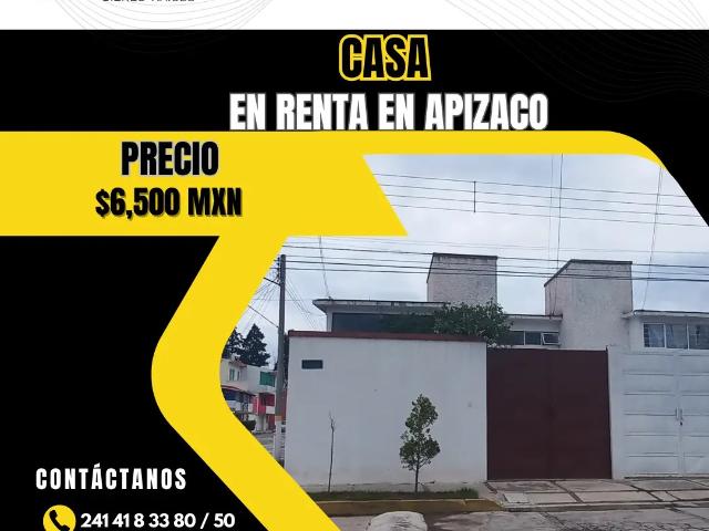 Casa en renta en Apizaco, Tlaxcala