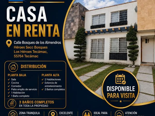 Casa en renta en Tecámac, Estado de México