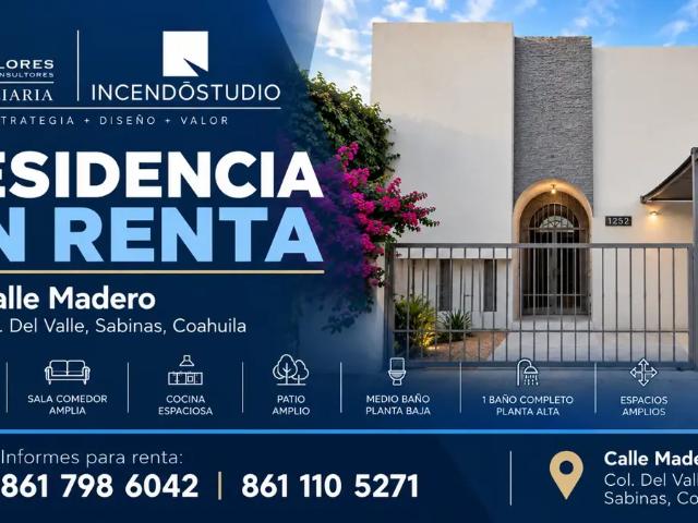 Casa en renta en Sabinas