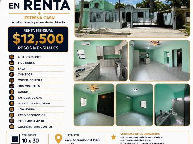 Casa en renta en Monclova, Coahuila