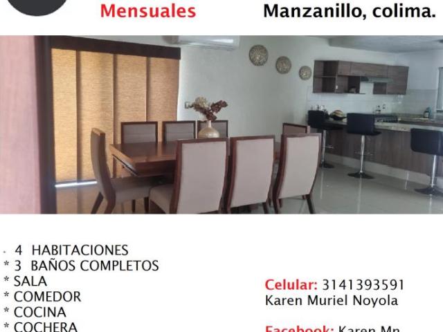 Casa en renta en Manzanillo, Colima