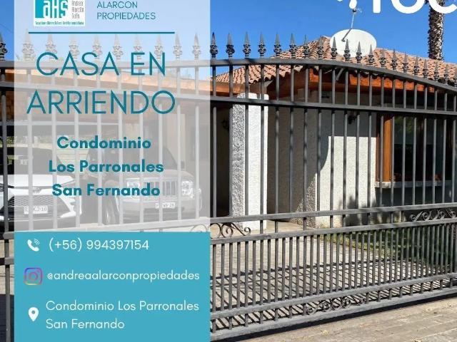 Casa en arriendo en Parronales de Pedehue, San Fernando
