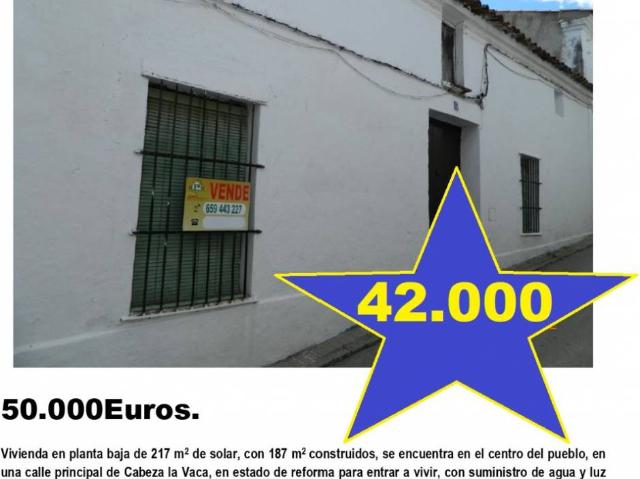Casa en venta en Cabeza La Vaca