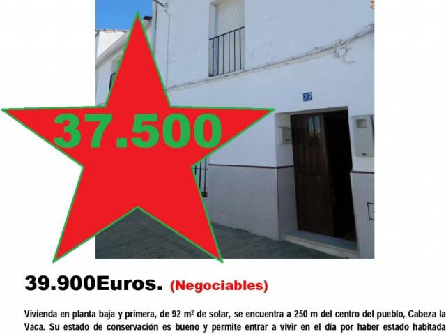 Casa en venta en Cabeza La Vaca