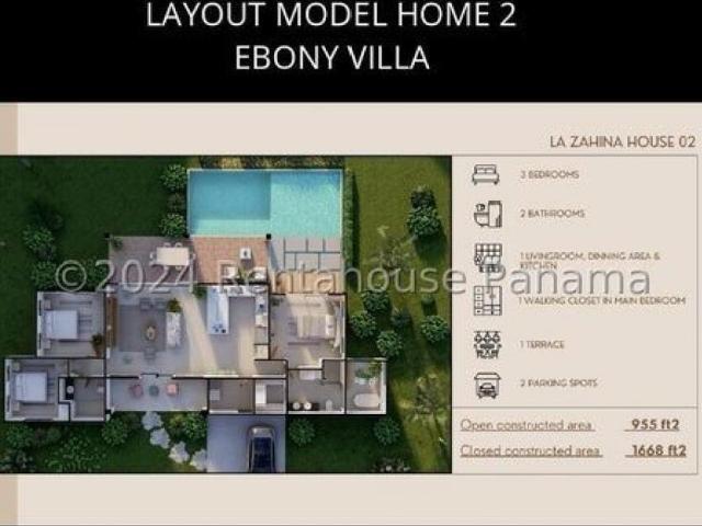 Casa en Venta en Cañas Los Santos 268 m2. 3 hab
