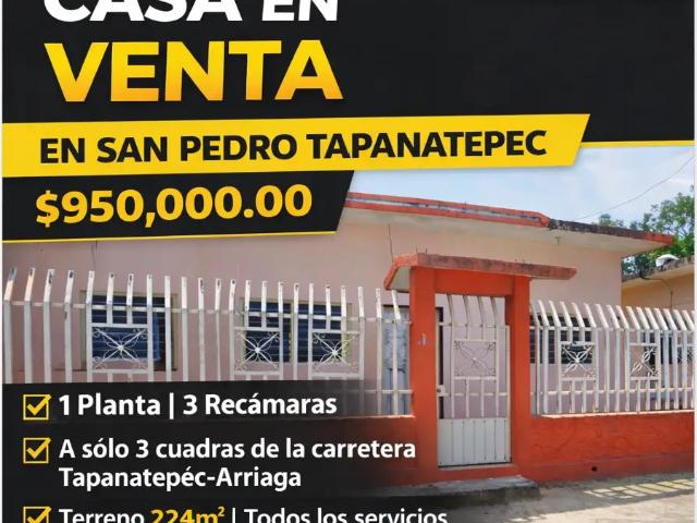 Casa en venta en San Pedro Tapanatepec, Oaxaca