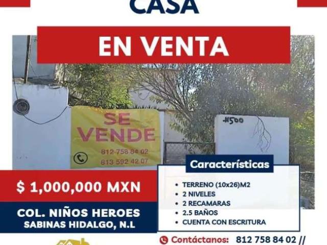 Casa en venta en Sabinas Hidalgo, Nuevo León