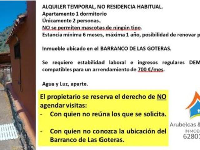 Casa Rural en alquiler en Las Goteras, Telde