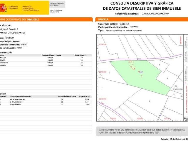 Casa Rural en venta en Onil