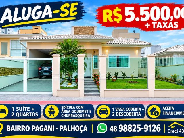 Casa aluguel em Pagani, Palhoça