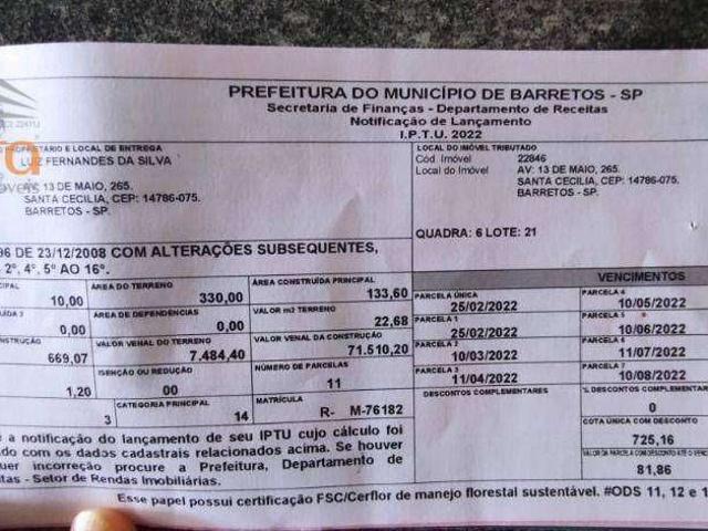 Casa venda em Região Imediata de Barretos, Barretos