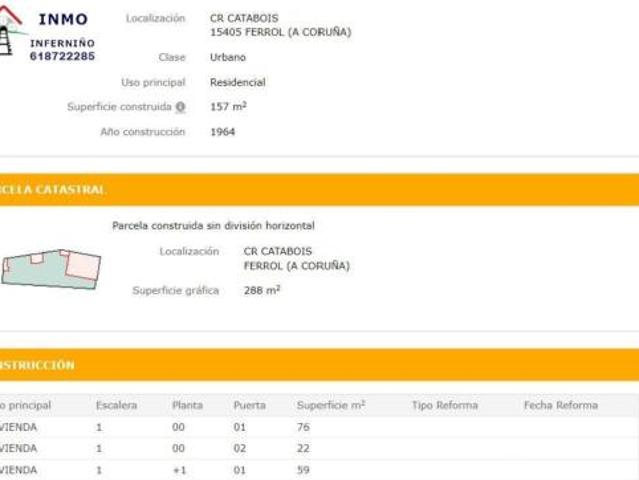 Casa en venta en Ferrol