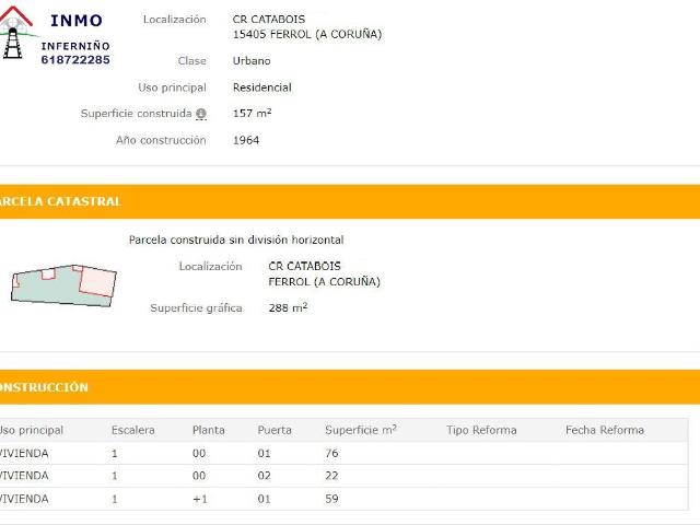 Casa en venta en Ferrol